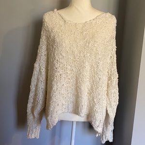 Free People Oversized Crochet Sweater